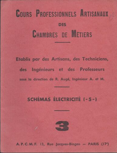 Cours Professionnels Artisanaux Des Chambres Des Métiers : Schémas Électricité ( - 5 - )
