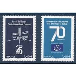Conseil De L'Europe : Anniversaires La Paire Année 2020 Timbres De Service N° 177 178 Yvert Et Tellier Luxe