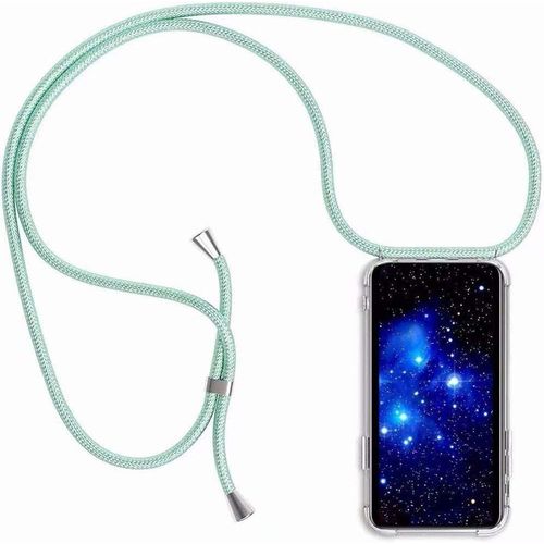 Coque Compatible Avec Huawei Y6 2018/Honor 7a,Coque Avec Cordon,¿¿Tui De Protection En Silicone Avec Collier Case Portable Cover,Menthe Verte