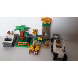 LEGO DUPLO Grand Zoo avec Tracteur avec Remorque, Camion, 2 Figurines, Animaux