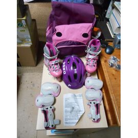 Set Patin À Roulettes + Accessoires De Protection Et Sac De Transport