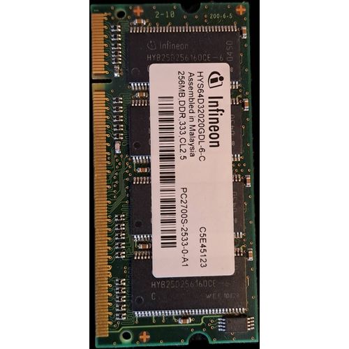 Barette Ram 256Mo DDR 333 PC2700S Infineon