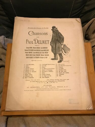 Paul Delmet Petite Brunette Aux Yeux Doux Partition Chant Piano Ed. Heugel