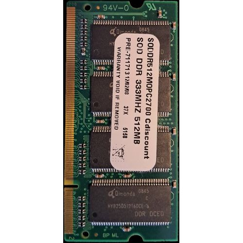 Barette Ram 512Mo 333 Mhz Sodimm DDR