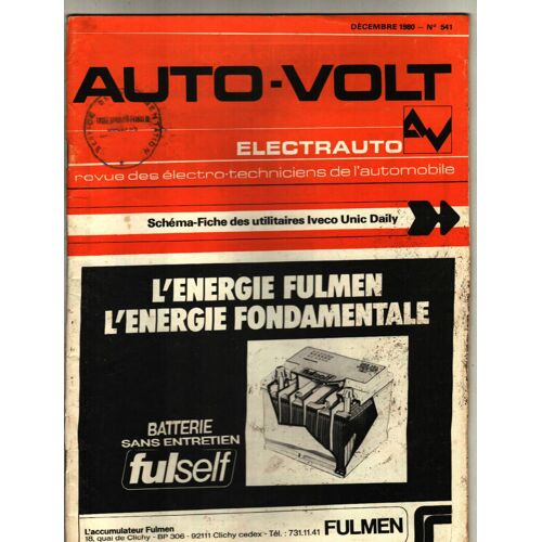 Auto-Volt N°541 Decembre 1980 Iveco Unic Daily