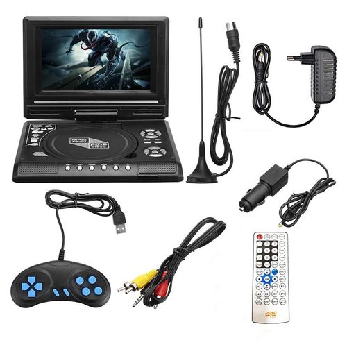 Lecteur DVD portable pour la maison et la voiture,TV,HD,VCD,CD,MP3,HD,lecteur EVD avec fonction TV,FM,USB,jeu,prise UE,7.8 pouces,meilleures offres