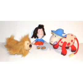 Peluche Le Manege Enchante Pollux Ortf Lot 3 Doudou Le Chien Pollux Azalée Jemini Et Margotte