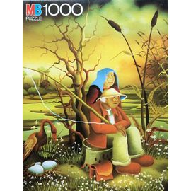 Puzzle Mb Rare. 1000 Pièces. Couple Pêcheurs.