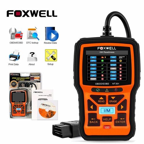 Foxwell Nt301 Can Obdii/Eobd Lecteur Obdii Dépanneur Automobile