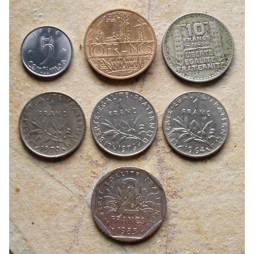 Pièces De Monnaie Françaises 1922 À 2000 - Lot De 49