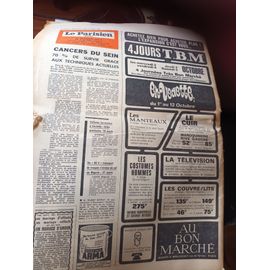 Le Parisien Libéré N°7491 - Mardi 1er Octobre 1968