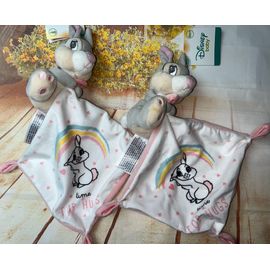 Doudou Lapin Panpan Pretty Bunny Disney Baby Time For Hugs Lot De Deux Doudous Lapins Jouets Peluches Mouchoir Panpan