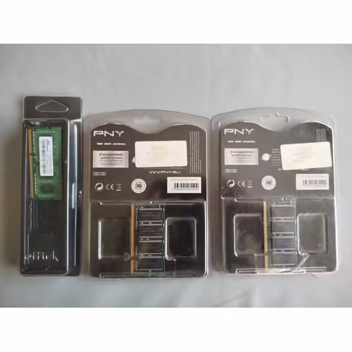 lot 2 Mémoire RAM PNY DDR 1GB 333 MHz 200pins et 1 ASINT DDRIII 1GB 1333