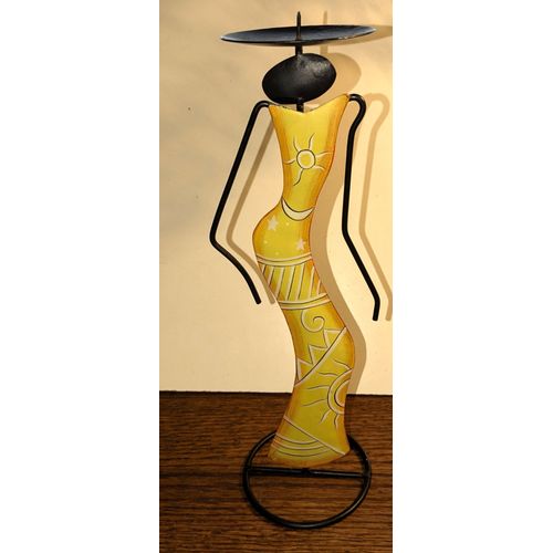 Porte Bougie Forme Femme Africaine en fer