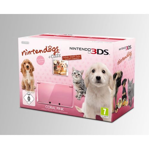 Nintendo 3ds Rose Corail Nintendogs Cats Pack