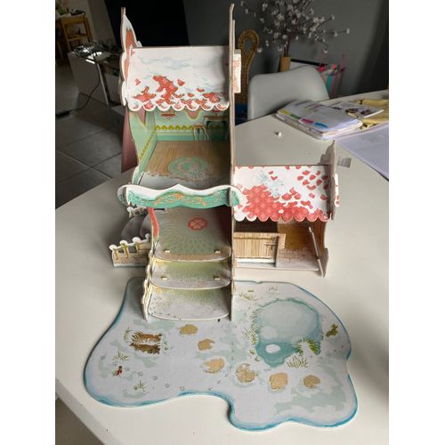 Chateau Enneigé Papo Et 2 Figurines Très Bon État, Utilisé Qu'une Fois