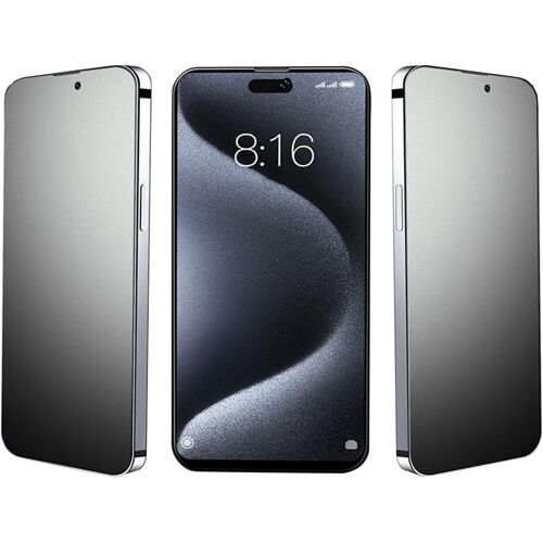 JGD-3 Pièces pour iPhone 16 / iPhone 15 Mat Verre Trempé Anti-Espion Mat Protection Écran Privacy Dureté 9H Anti-Empreintes digitales Anti-Spy Matte Protège Écran pour iPhone 15/16,6.1