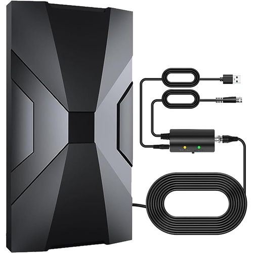 Antenne Tv Pour Smart Tv, Amplifiée Hdtv, Longue Distance, Intérieur/Extérieur, 4K 1080P,