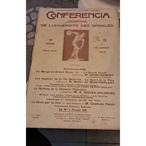 Conferencia Journal Del'universite Des Annales 3