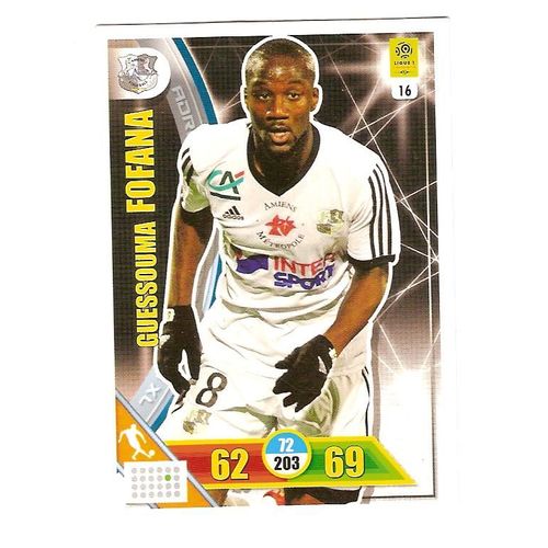 016 -Adrenalyn Xl 2017-18 -Guessouma Fofana - Milieu - Amiens Sc