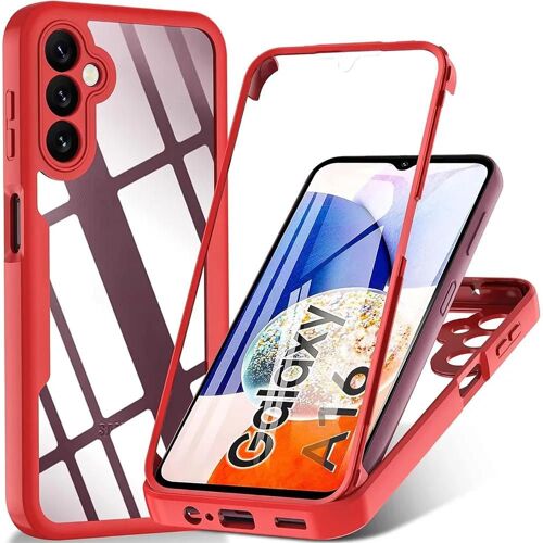 Coque Intégrale pour Samsung Galaxy A16 5G/4G - Bordure Renforcée Rigide Protection 360° - Rouge - E.F.Connection