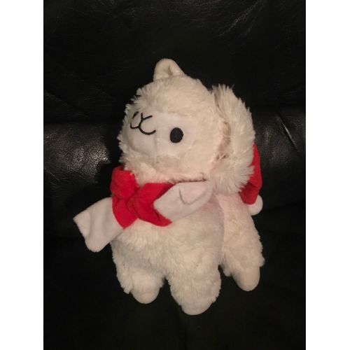 Peluche Lama Courtepaille Écharpe Et Bonnet Noel 35 Cm