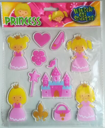 Stickers Gel Pour Fenêtre, Miroir... - Thème Princesses