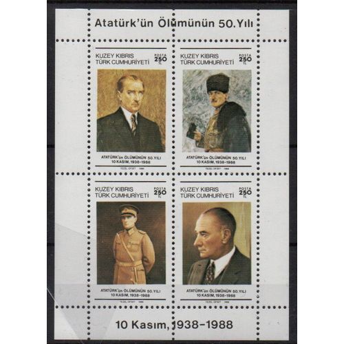 Chypre Turque Timbre Kemal Atatürk 1988