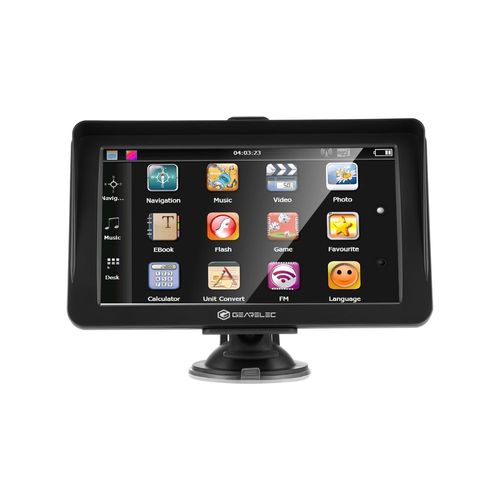 GPS Voiture GEARELEC 7 Pouce Écran Tactile 8G 256M Carte Europe Mises à Jour Gratuites