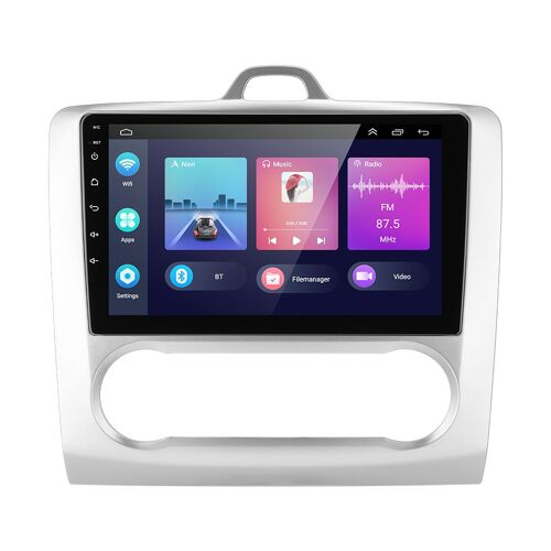 Autoradio Gearelec 9 Pouces Android Pour Ford Focus 2004-2011 Avec Carplay Andriod Auto Gps Bluetooth Rds Wifi