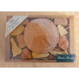 Diffuseur De Parfum En Terre Cuite - Motif Incas - Marque Terre Et Senteurs Des Apres - Fruits Rouges