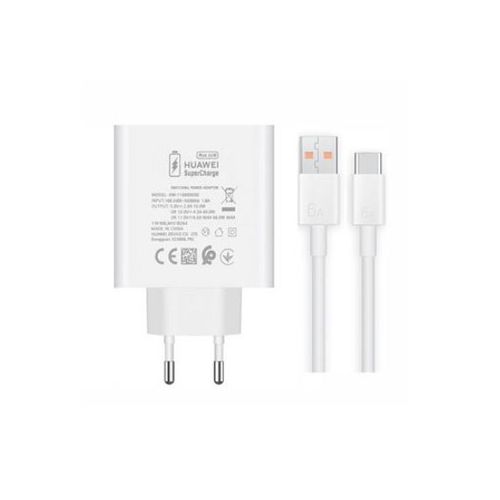 Chargeur Huawei/Honor SuperCharge 66W + Câble USB C - Officiel