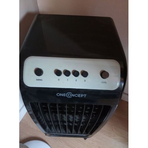 Rafraîchisseur d'air Oneconcept Carribean Blue. Très bon état. 3 en 1 : ventilateur, rafraîchisseur et humidificateur.