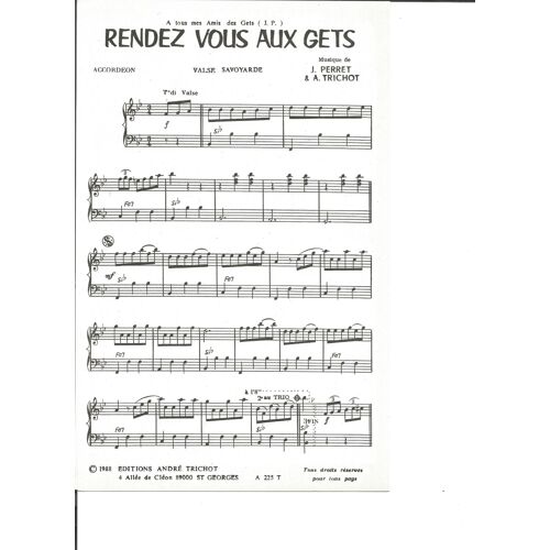 Rendez-Vous Au Gets (Valse Savoyarde) + Rêve D'un Soir (Valse)