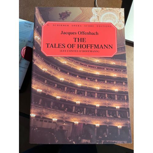 Partition Chant/Piano Contes D'hoffmann De Jacques Offenbach, Édition Schirmer