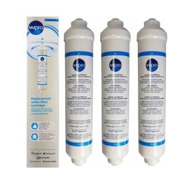 Lot de 3 cartouches filtre à eau d'origine WPRO USC100 Réfrigérateur congélateur (481281718629 484000008553 AEG ARISTON HOTPOINT ARTHUR MARTIN ELECTROLUX DAEWOO DE DIETRICH HAIER LG SAMSUNG SIEMENS)