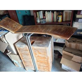 Bar Extérieur En Teck Et Ses Deux Tabourets