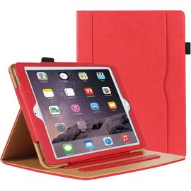 Coque Pour Ipad 6ème/5ème Génération 9.7 Pouces 2018/2017, Coque Étui Pour Ipad Air 2 9.7 Pouces 2014, Étui Protecteur En Cuir Pu Avec Veille/Réveil Automatique (Rouge)[Sel6273332]