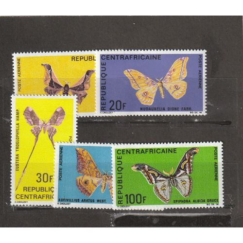 Timbres Centrafrique N° Yt Pa 69 À 73 Neuf *