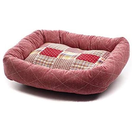 Panier Chien Chat Patchwork 38 X 32 X 6cm Vieux Rose