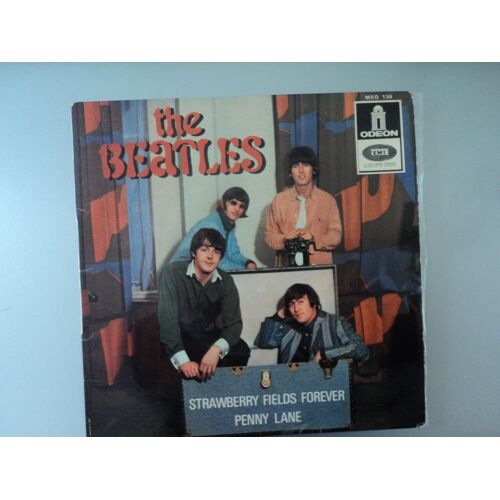 45 Tours The Beatles " Strawberry Fields ( ... ) " Odeon Meo 134 Bon Etat++