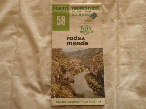 Cède Carte Touristique Ign, N° 58, Rodez-Mende