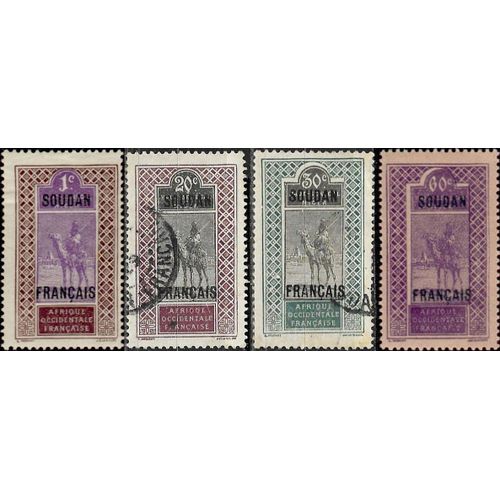 Soudan, Colonie Française 1921 / 1926, Beaux Timbres Neuf**/*/Obli. Yvert 20 26 39 Et 41, Targui Sur Son Dromadaire.