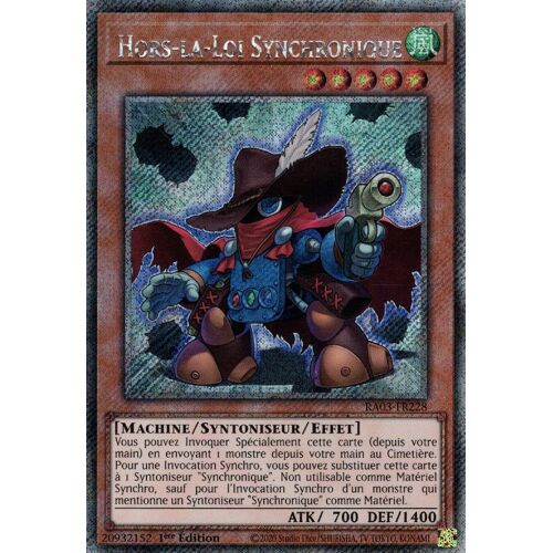 Yu Gi Oh Ra03 Fr228 Hors La Loi Synchronique Platinum Secret