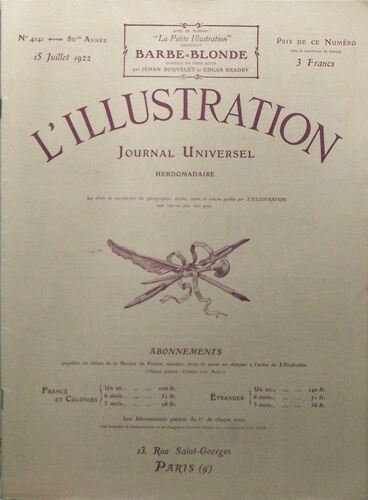 L' Illustration 4141 . 15 Juillet 1922 . Le Musée Pyréneen De Lourdes .
