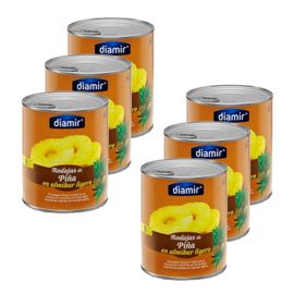 Lot 6x Ananas Tranche Au Sirop - 4/4 - Boîte 825g