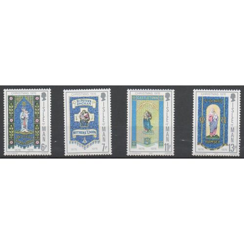 Ile De Man Timbres Noël 1976