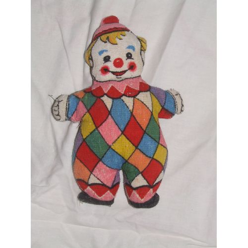 Clown Arlequin Multicolre Ancien