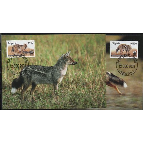 Nigeria Cartes Postales Animaux ,Le Chacal 2003