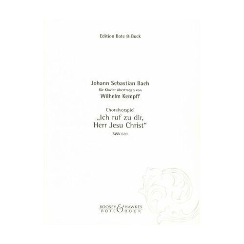 Choralvorspiel Bwv 639 / Recueil